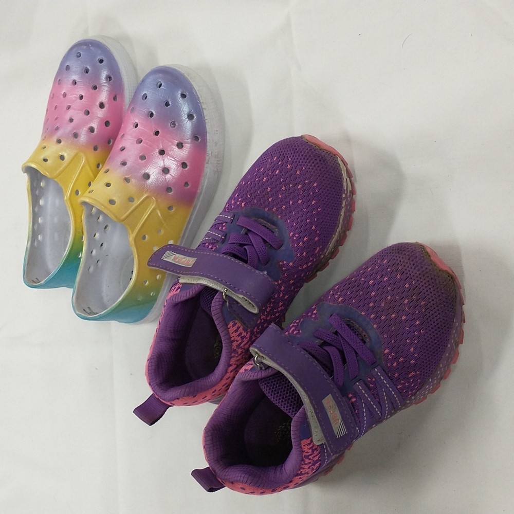 Girls size 10 sneakers and slip off shoes BUNDLE